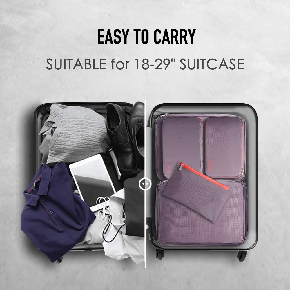 
                  
                    Bee Nesting Travel Compression Packing Cubes 4Pack Lite/9L/15L/26L - Black Red
                  
                