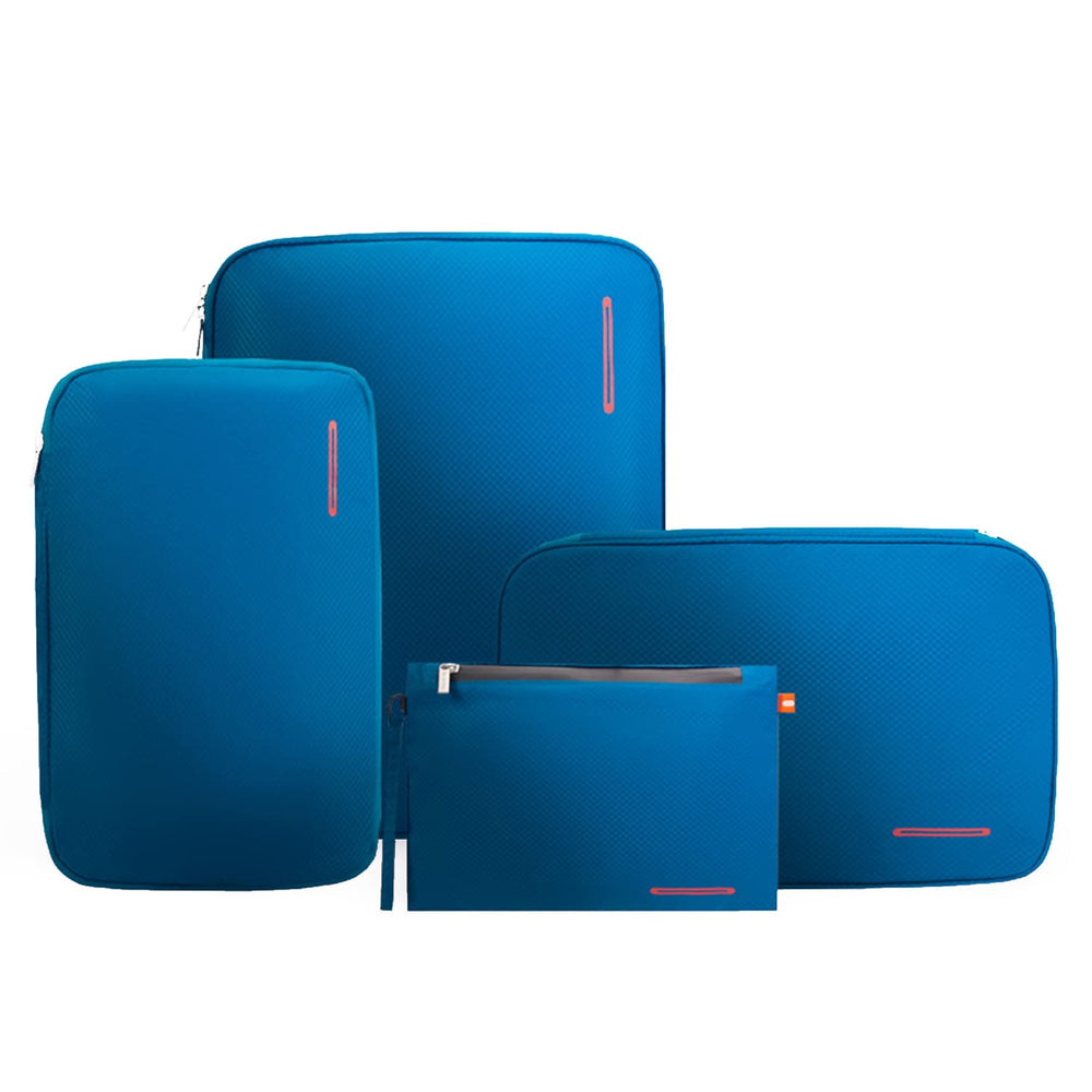Bee Nesting Travel Compression Packing Cubes 4Pack Lite/9L/15L/26L - Blue Red