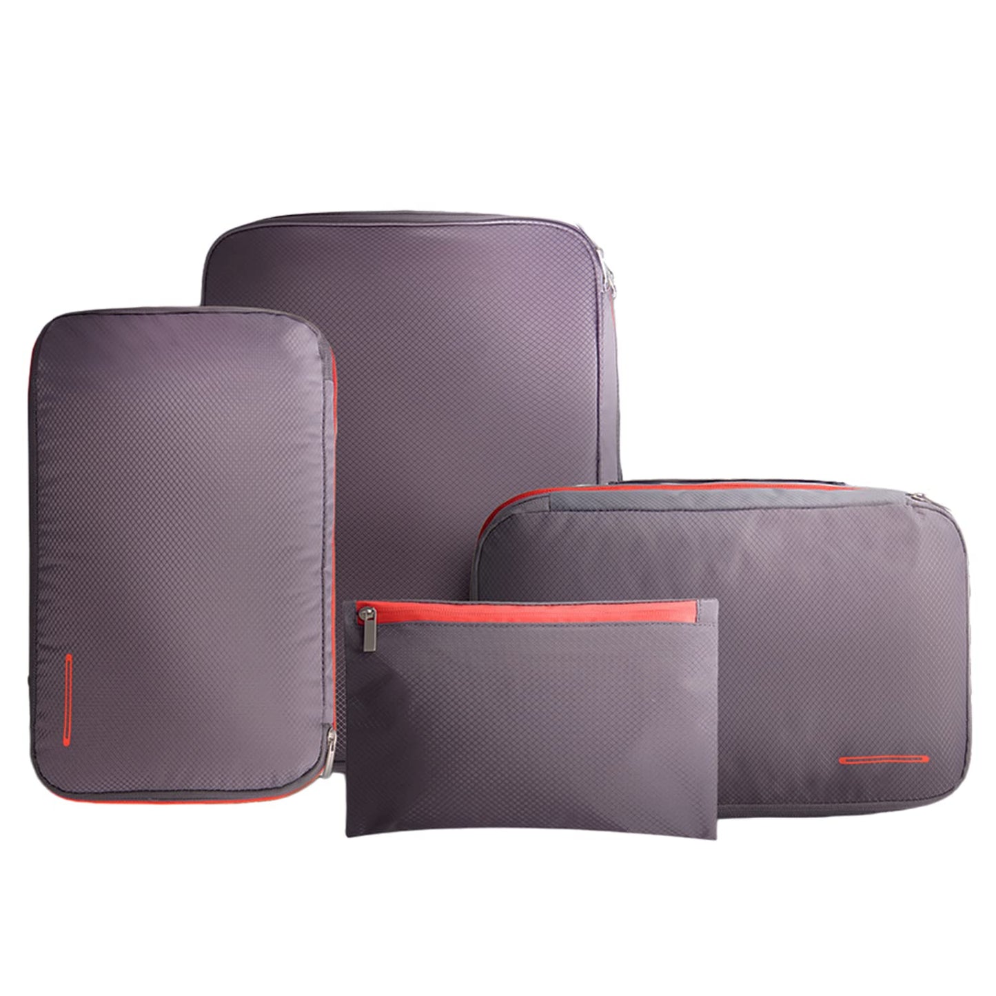 Bee Nesting Travel Compression Packing Cubes 4Pack Lite/9L/15L/26L - Gray Red