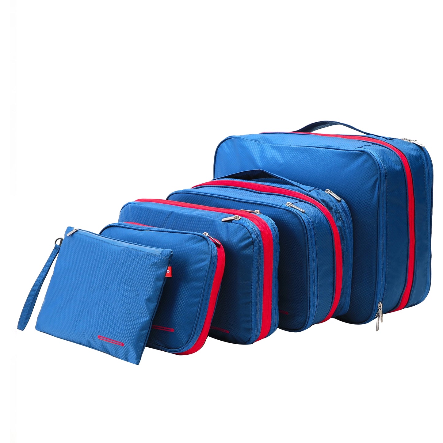 Bee Nesting Travel Compression Packing Cubes 5Pack Lite/4L/9L/15L/26L - Blue Red